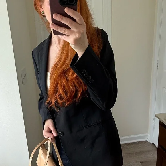 Uniqlo 100% wool Black Blazer Jacket- Exellent for size S-M - Picture 5 of 10